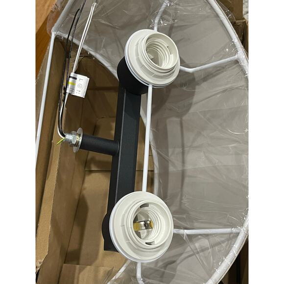 2-Light Linen Fabric Boho Hallway Wall Sconce - Picture 6 of 9